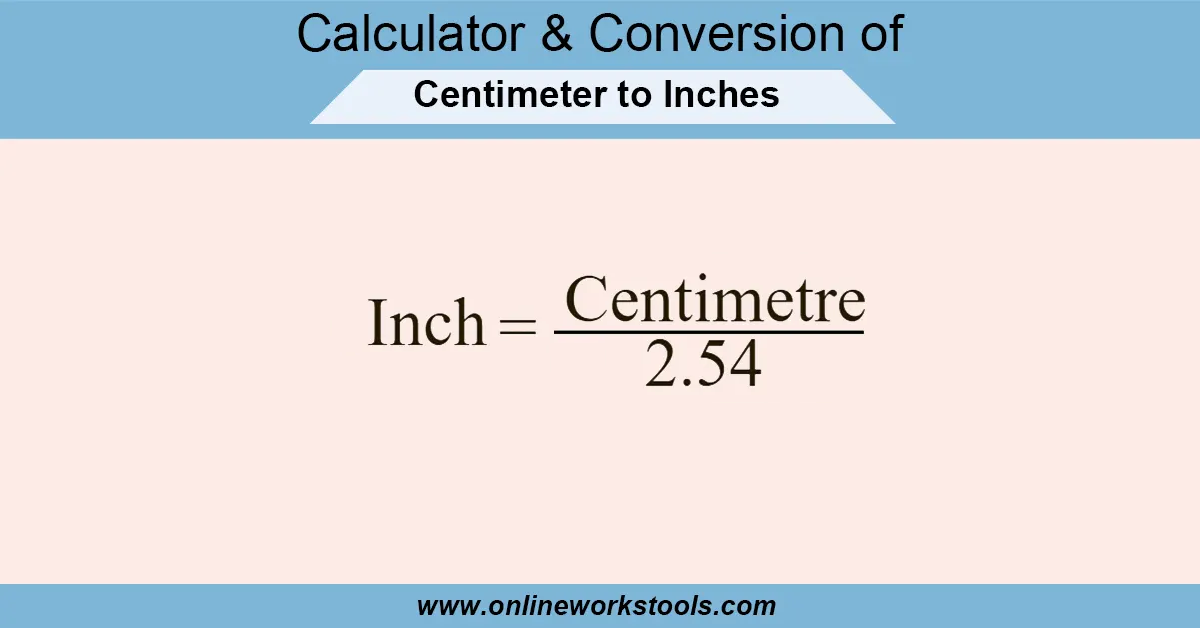 cm to Inches Calculator