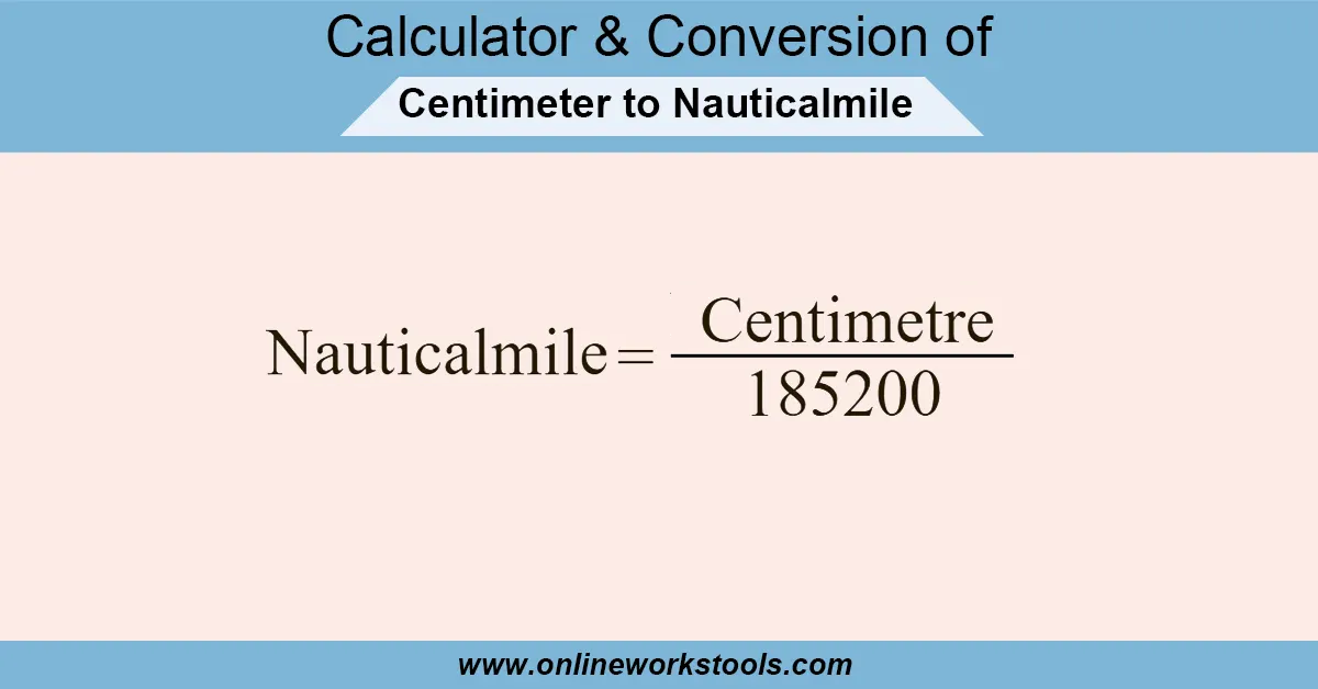 cm to nautical-mile Calculator