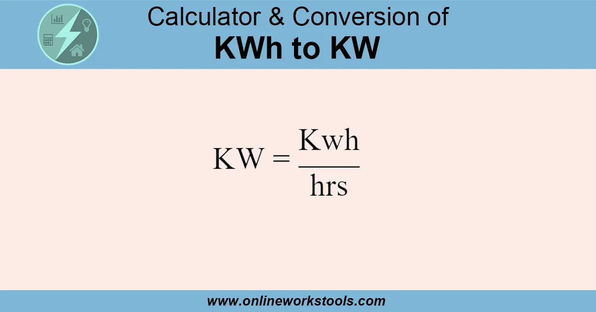 Kwh to Kw Calculator