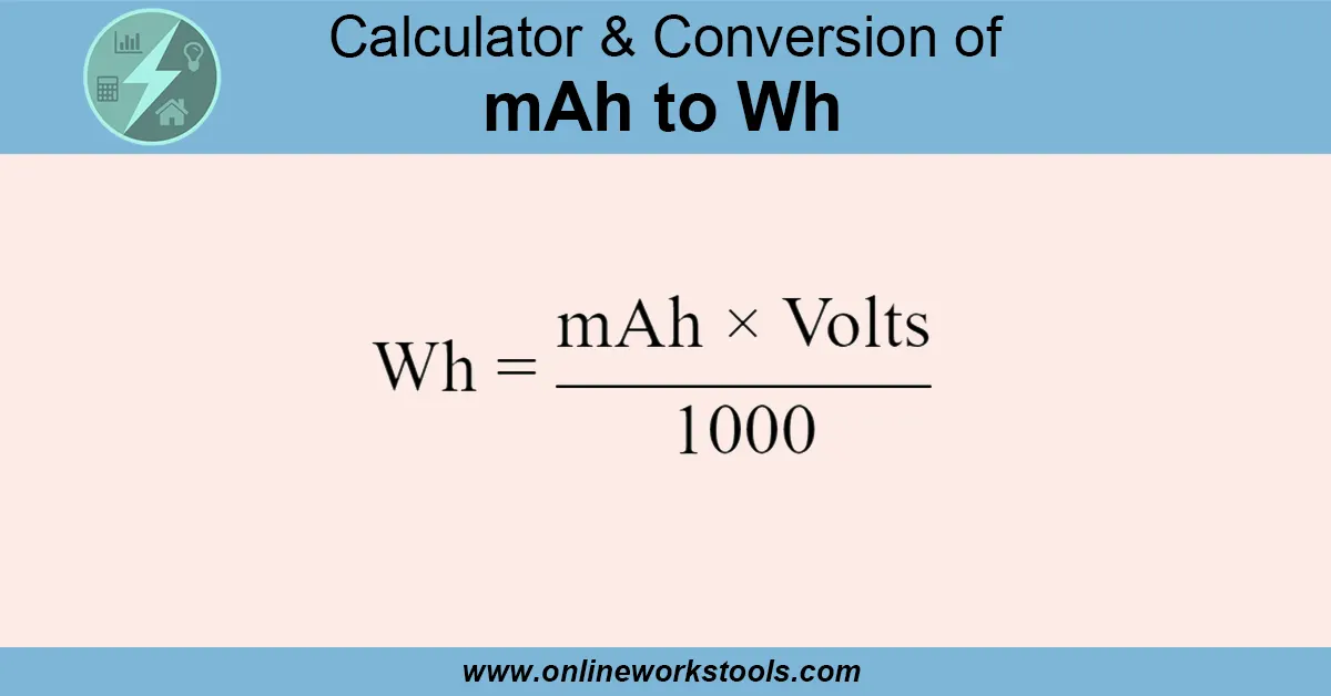 mAh to Wh Calculator