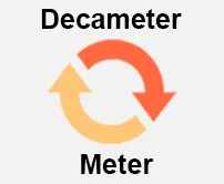 Decameter to Meters Calculator