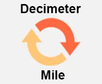 Decimeter to Miles Calculator