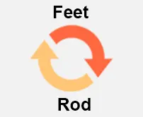 Feet to Rod Calcultor