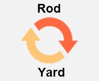 Rod to Yards Calcultor